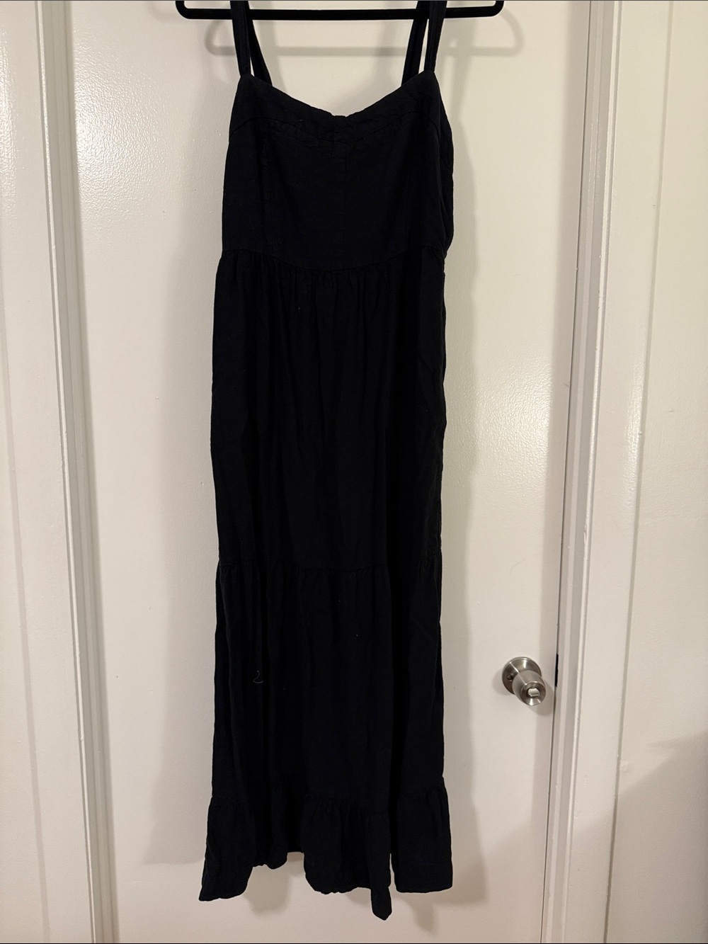 z supply black tiered maxi dress